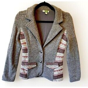 Anthropologie Gray and Multicolor Cardigan Sweater